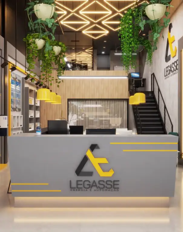 Lavabo com papel de parede tropical e bancada em pedra desenvolvido por arquiteto em Itapema